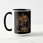 Jesus Lion of Judah Custom Monogram Koffie Mok (Links)