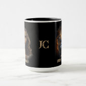 Jesus Lion of Judah Custom Monogram Koffie Mok (Midden)