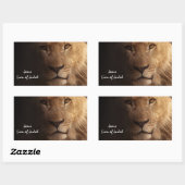 Jesus Lion van het Inspirerend Christelijke citaat Rechthoekige Sticker (Vel)