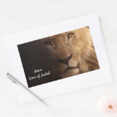 Jesus Lion van het Inspirerend Christelijke citaat Rechthoekige Sticker (Envelop)