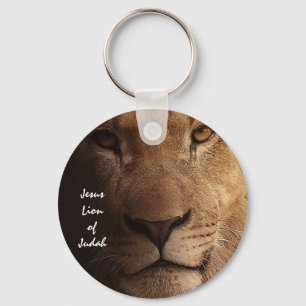 Jesus Lion van het Inspirerend Christelijke citaat Sleutelhanger