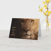 Jesus Lion van Inspirerend Christelijk Citaat Kaart (Gele Bloem)