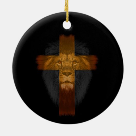 Jesus Lion van Judah Ornament (Achterkant)