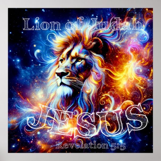 Jesus Lion van Judah Poster (Voorkant)
