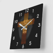 Jesus Lion van Judah Wall Clock Vierkante Klok (Hoek)