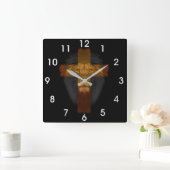 Jesus Lion van Judah Wall Clock Vierkante Klok (Huis)