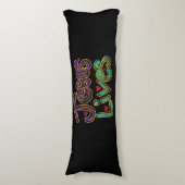 ‘Jesus Lives’ Christelijke quote Custom Name Black Lichaamskussen (Voorkant Verticaal)
