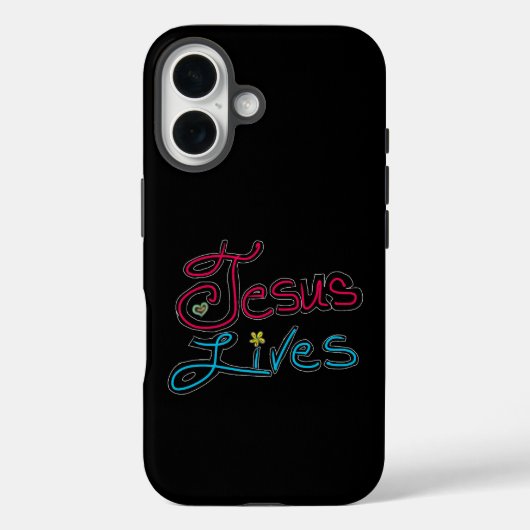 Jesus Lives Faith beroemd gemaakt door Red Blue Sc Case-Mate iPhone Case (Achterkant)