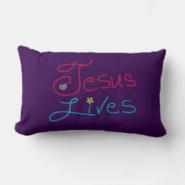Jesus Lives Purple  Kussen