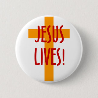 JESUS LIVES RONDE BUTTON 5,7 CM