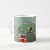 Jesus Lives Spring Flowers Bijbel Verse Pasen Koffiemok (Voorkant links)