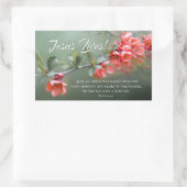Jesus Lives Spring Flowers Bijbel Verse Pasen Rechthoekige Sticker (Tas)