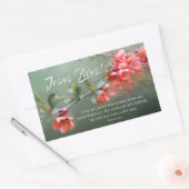Jesus Lives Spring Flowers Bijbel Verse Pasen Rechthoekige Sticker (Envelop)