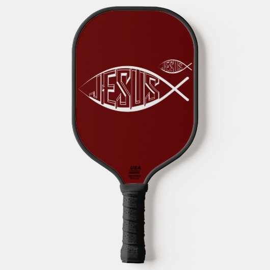 JESUS LOGO GRAPHICS PICKLEBALL PADDLE (Achterkant)