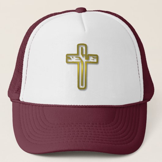 Jesus logo in Gold Trucker Pet (Voorkant)