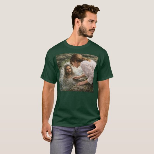 Jesus looking back T-Shirt (Voorkant volledig)