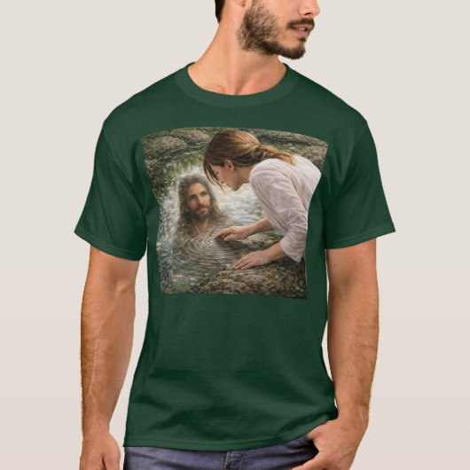 Jesus looking back T-Shirt (Voorkant)