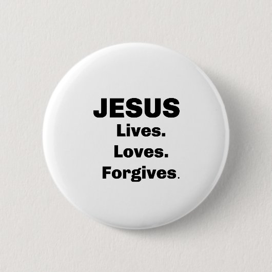 JESUS Loont met verlies Ronde Button 5,7 Cm (Voorkant)