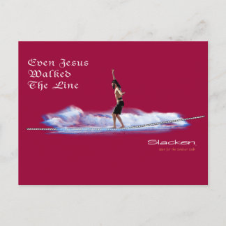 jesus loopt de lijn briefkaart