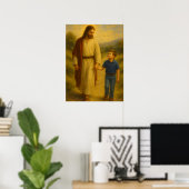 Jesus loopt met jongen™ LDS Muur Kunst Poster (Thuiskantoor)