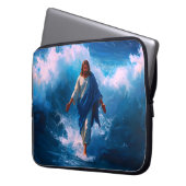 Jesus Loopt op Water Laptop Hoes (Voorkant Links)
