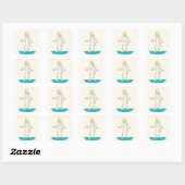 Jesus Loopt op Water Sticker (Vel)