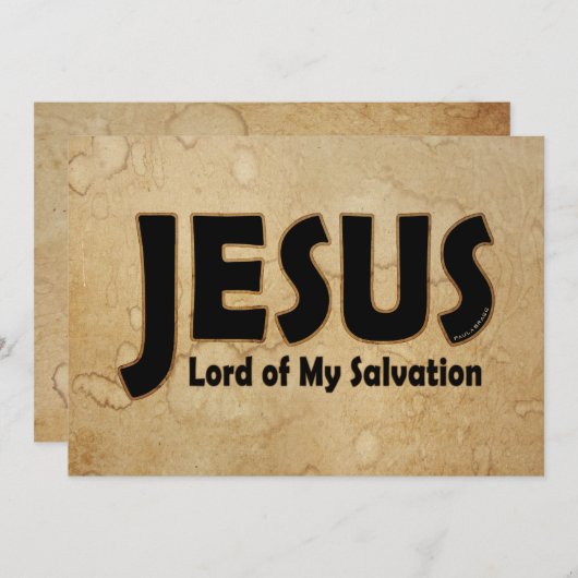 JESUS Lord of Salvation Kaart (Voorkant / Achterkant)