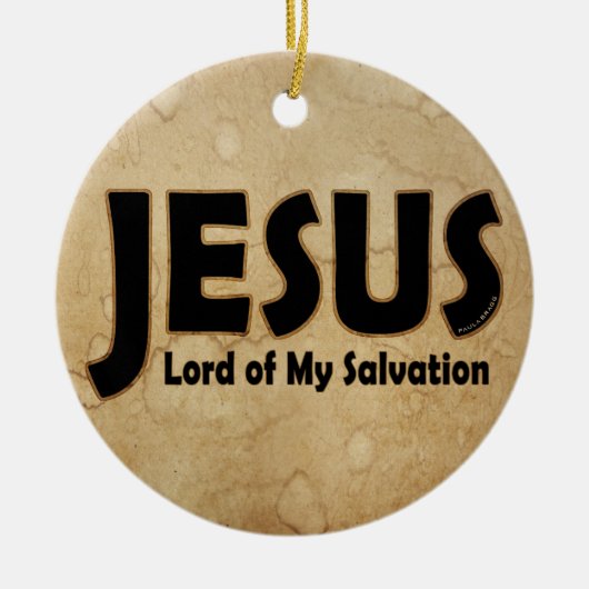 Jesus Lord Salvation Keramisch Ornament (Voorkant)