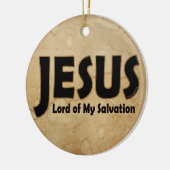 Jesus Lord Salvation Keramisch Ornament (Links)