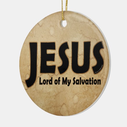 Jesus Lord Salvation Keramisch Ornament (Links)