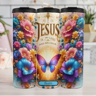 Jesus Lord Savior Floral Radiance Thermosbeker