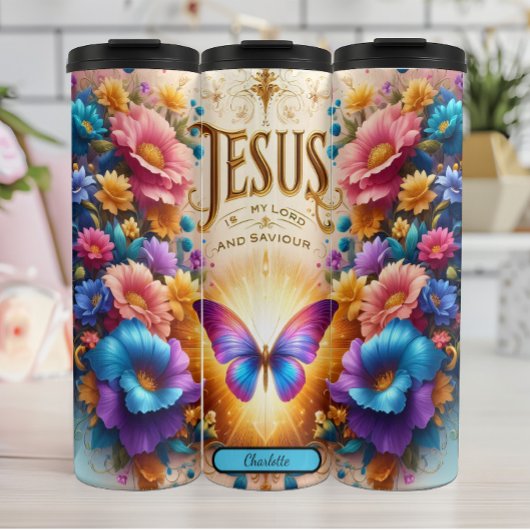 Jesus Lord Savior Floral Radiance Thermosbeker
