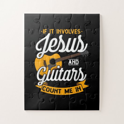 Jesus Love | Als het Jezus en Guitar Count betreft Legpuzzel (Verticaal)