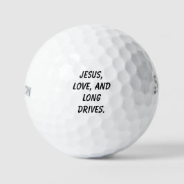'Jesus, Love, and Long Drives' Christian Wedding  Golfballen