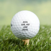 'Jesus, Love, and Long Drives' Christian Wedding  Golfballen (Insitu Shirt)