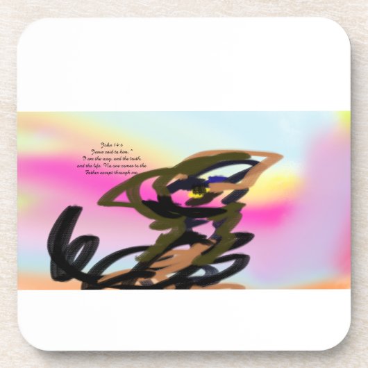 jesus love bier onderzetter (Voorkant)