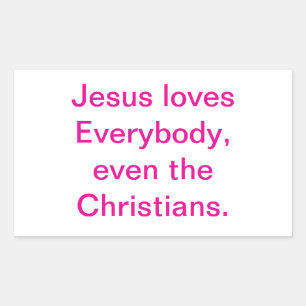 Jesus Love Christelijk Jeff Hankamer Artjunkhaus Rechthoekige Sticker