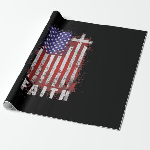 Jesus Love   Christelijk patriottisch geloof Jesus Cadeaupapier