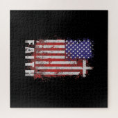 Jesus Love | Christelijk patriottisch geloof Jesus Legpuzzel (Horizontaal)