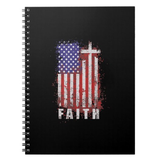 Jesus Love | Christelijk patriottisch geloof Jesus Notitieboek (Voorkant)