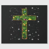 Jesus Love | Cross Jesus Christelijke kerstboom Cadeaupapier (Vlak)