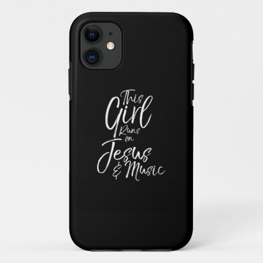 Jesus Love | Dit meisje loopt op Jezus en Muziek Case-Mate iPhone Case (Achterkant)