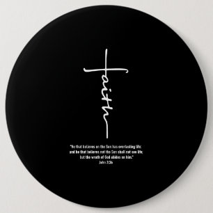 Jesus Love   Faith Cross Christelijk Jesus Faith G Ronde Button 6,0 Cm
