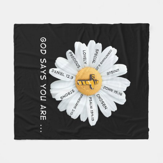 Jesus Love | God zeg dat je... Fleece Deken (Voorkant (Horizontaal))