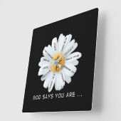 Jesus Love | God zeg dat je... Vierkante Klok (Hoek)