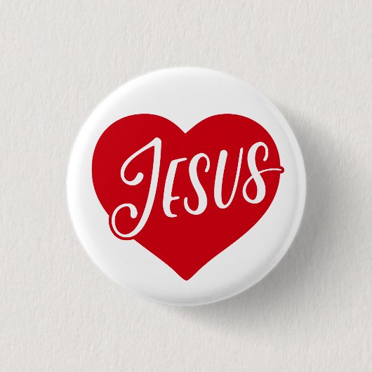 Jesus Love Heart Button (Voorkant)