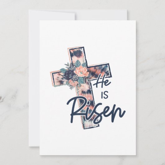 Jesus Love | Hij is een kruisbloemige bloemen Save The Date (Voorkant)