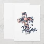 Jesus Love | Hij is een kruisbloemige bloemen Save The Date (Voorkant / Achterkant)