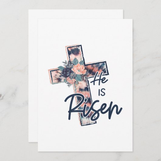 Jesus Love | Hij is een kruisbloemige bloemen Save The Date (Voorkant / Achterkant)