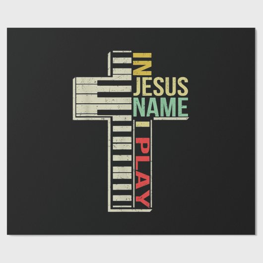 Jesus Love | In Jezus Name I Play Piano Christelij Cadeaupapier (Vlak)